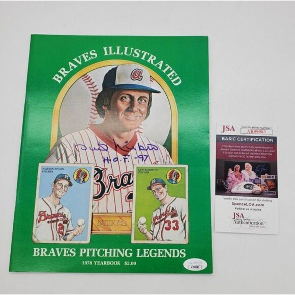 Phil Niekro Signed Braves Illustrated 1978 Yearbook Atlanta Braves JSA COA